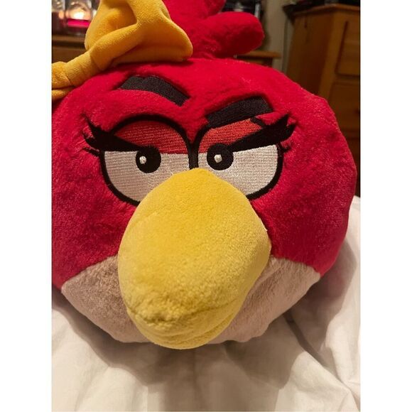 Angry Birds Red Girl Bird Deluxe Stuffed Plush Toy Doll Ball - Picture 16 of 16